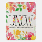 UNCW Floral Monogram Sherpa Blanket - 60" x 80" | UNCW Gifts and Merchandise | Festive Fit Home