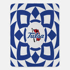 University of Tulsa Blue Tribal Sherpa Blanket | Tulsa Gifts  | Tulsa Dorm Decor | Festive Fit Home