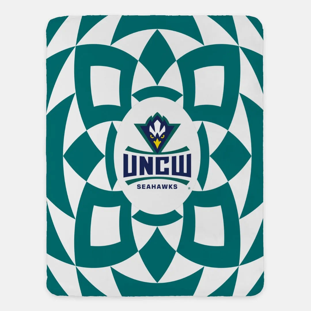 University of Wilmington North Carolina Blanket Teal Tribal - 60"x80" | Gifts and Merchandise