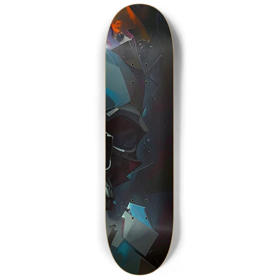 Skull Rider 3-Panel Skateboard Series Triptych Skateboard Deck