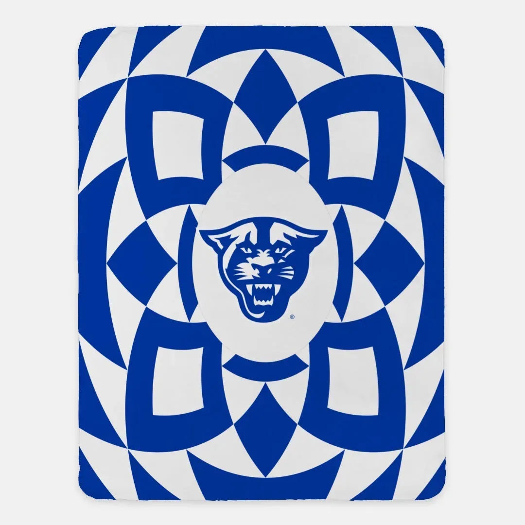 Georgia State University XL 60x80 Sherpa Blanket -Tribal Throw Blankets