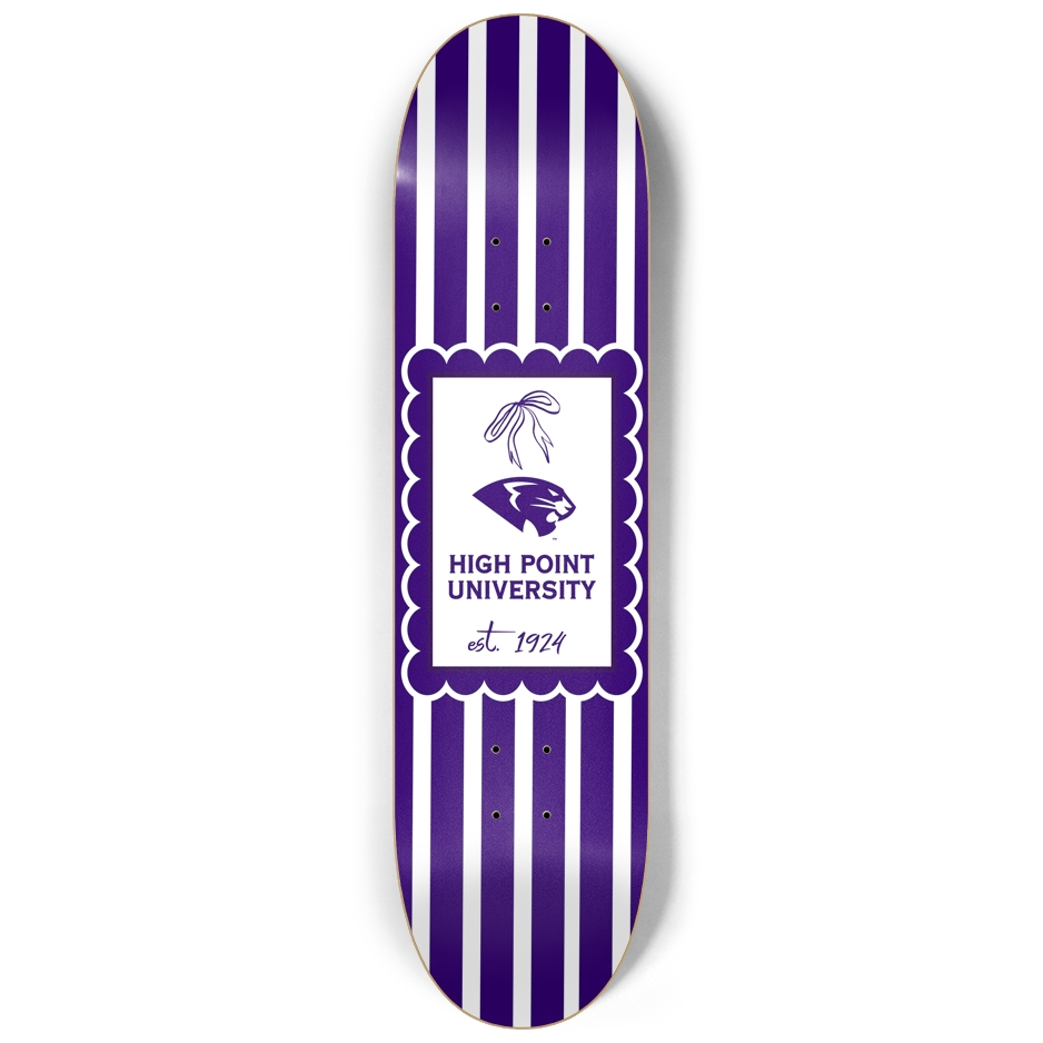 HPU Bows & Stripes Skateboard Deck Skateboard