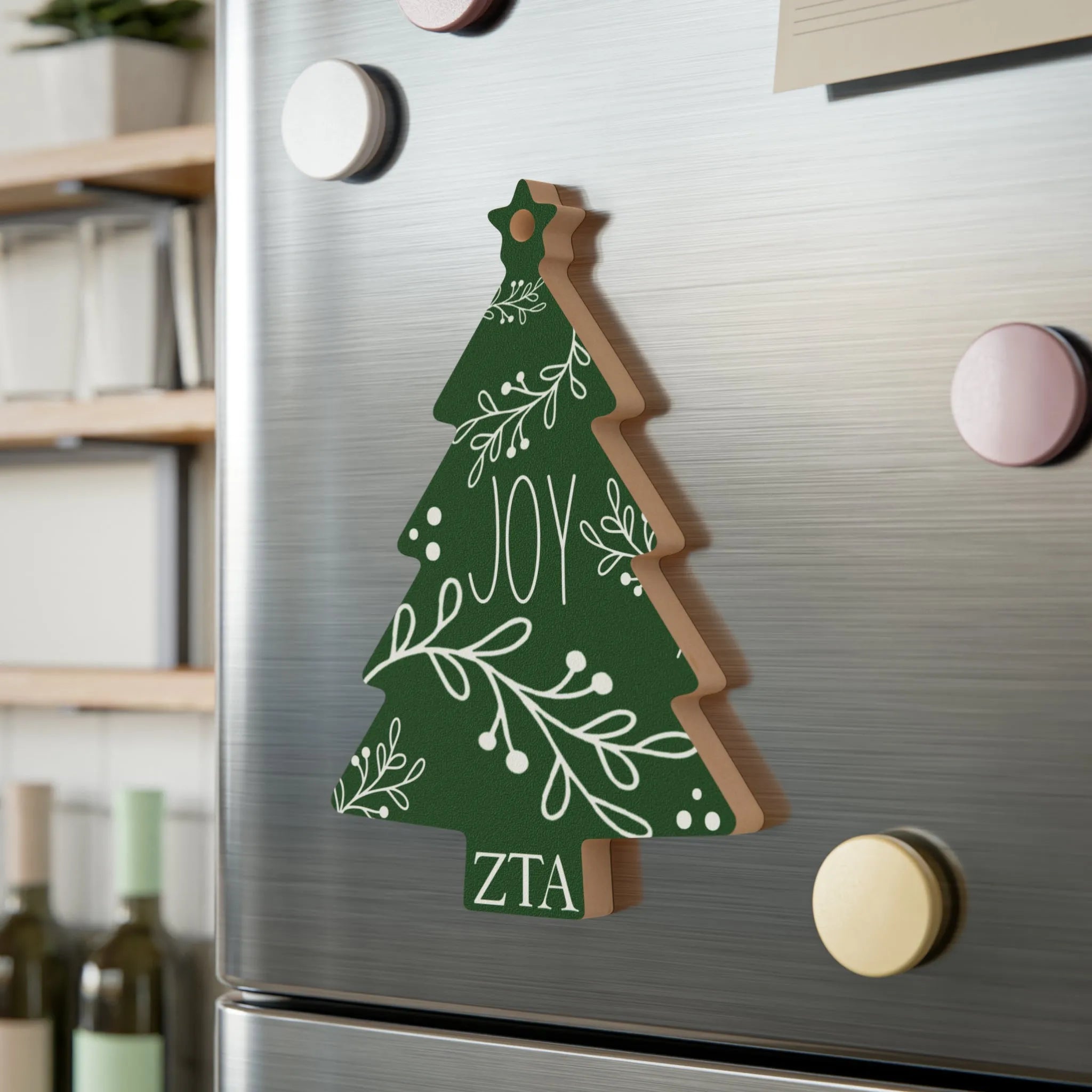 Zeta Tau Alpha Wood Christmas Ornaments / Magnets (Set of 3) | Custom Gifts