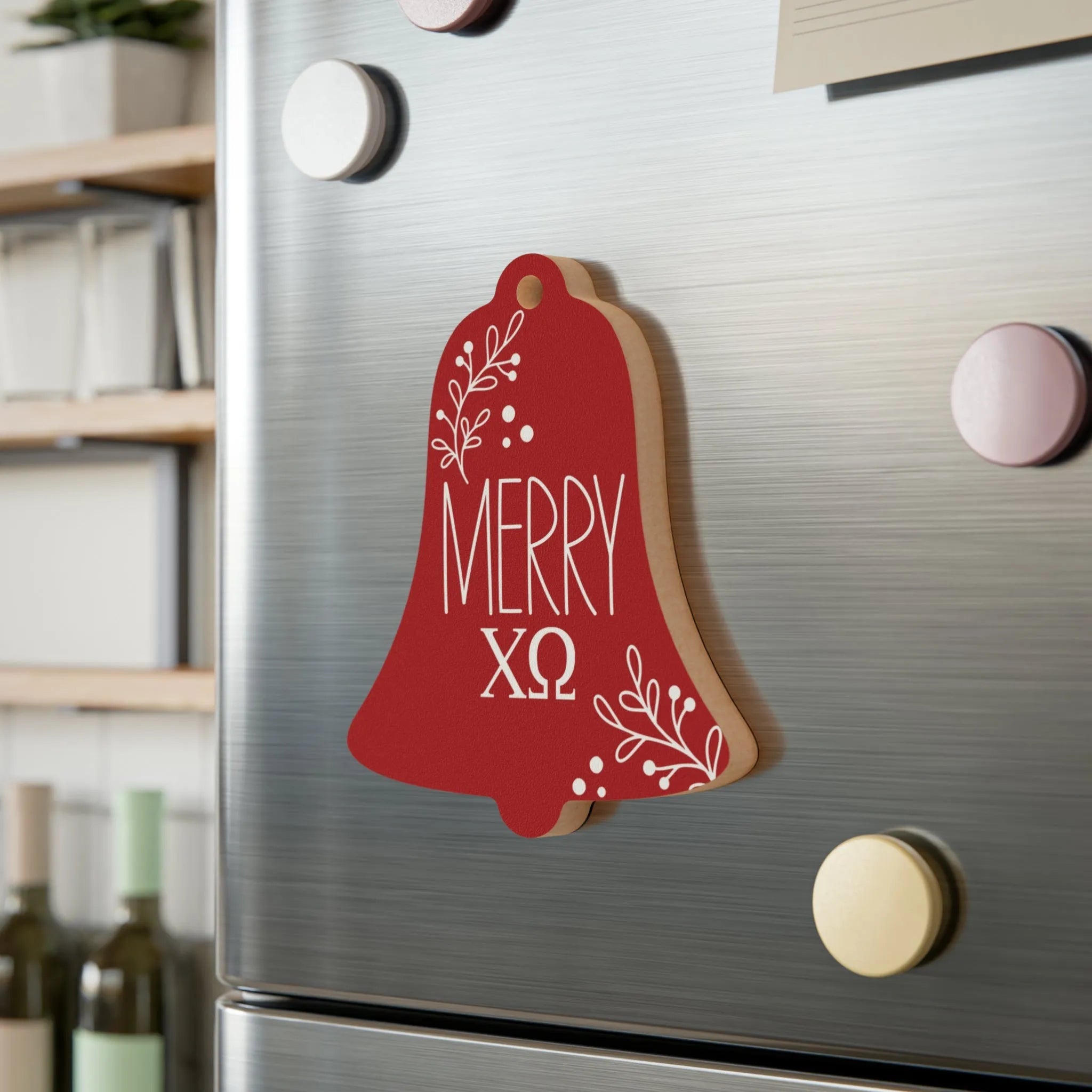 Chi Omega Wood Christmas Ornaments / Magnets (Set of 3) Holiday Ornaments