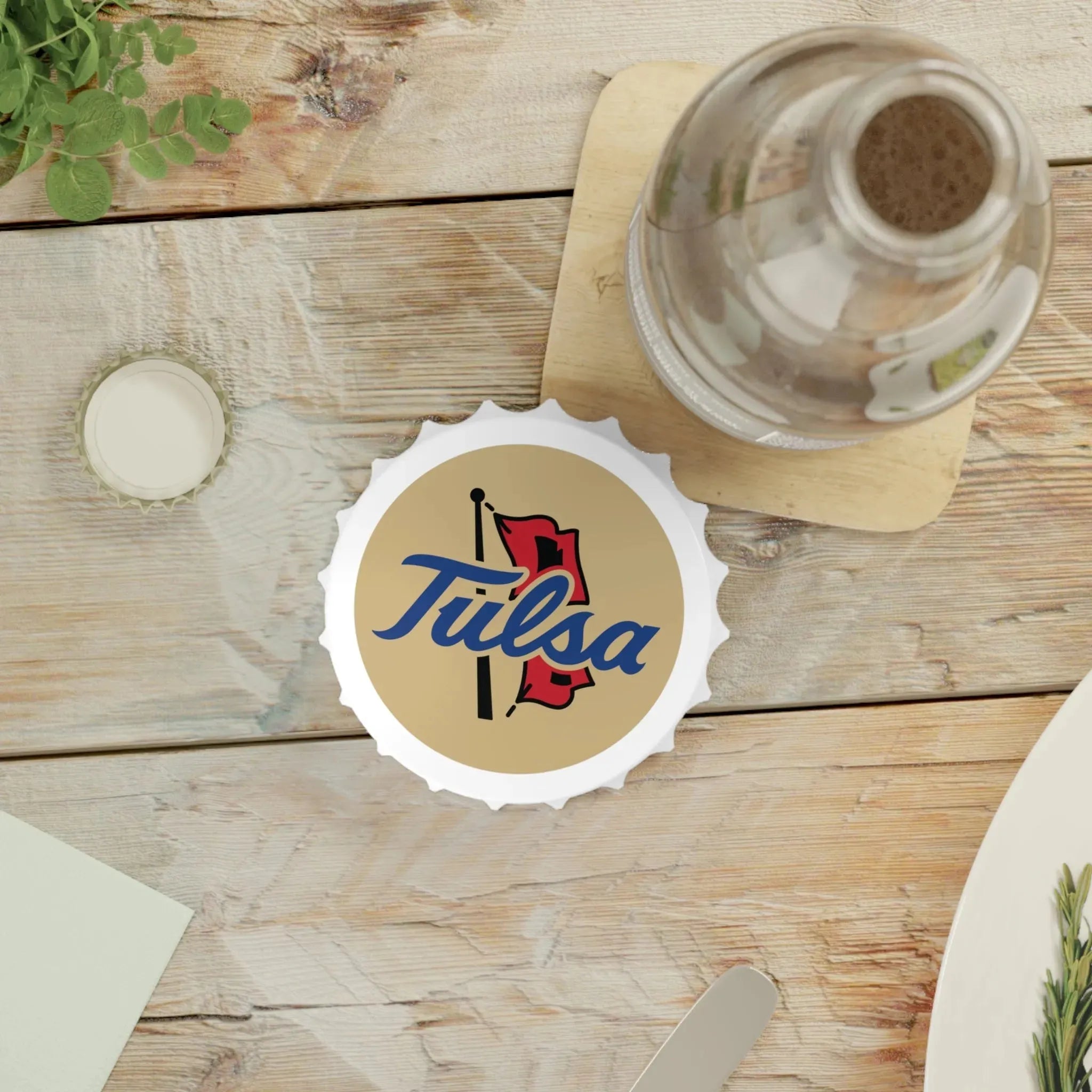 University of Tulsa Magnetic Bottle Opener - Gold Bottle Openers