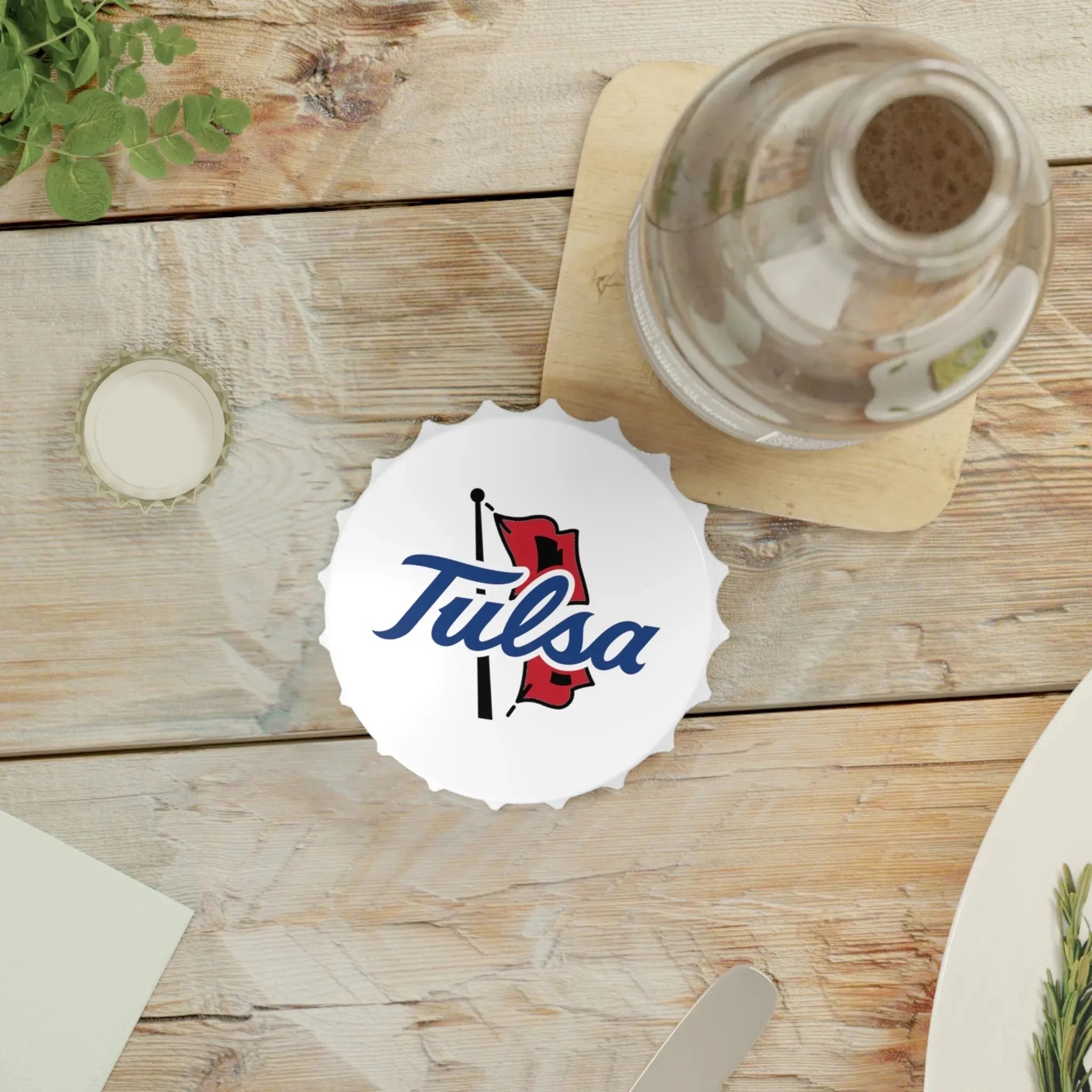 University of Tulsa Magnetic Bottle Opener - Gold Bottle Openers