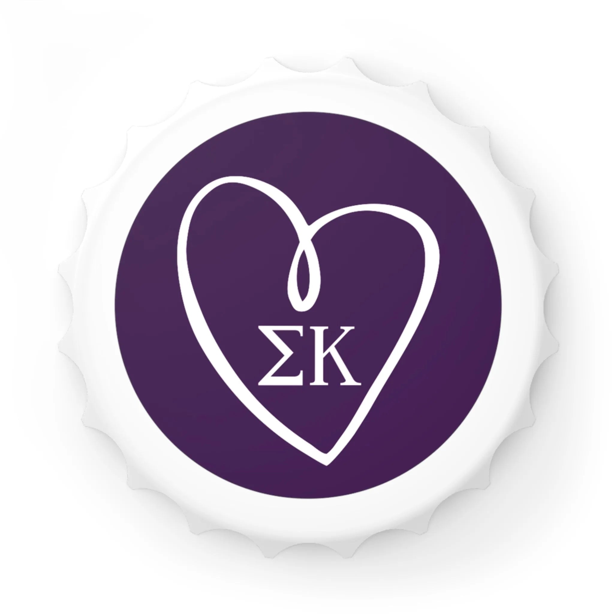 Sigma Kappa Magnetic Bottle Opener - Heart | Official Gift Shop