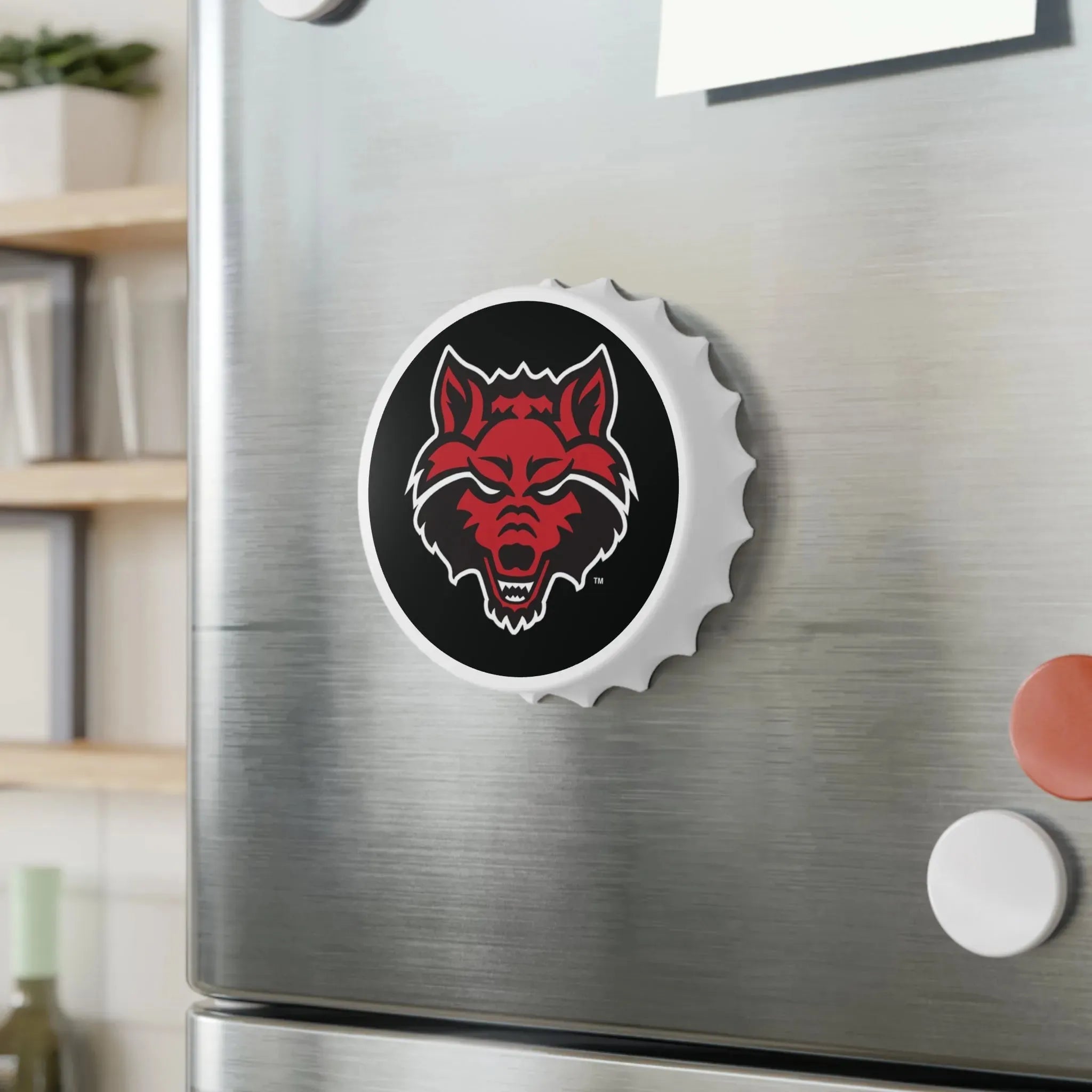 Arkansas State Magnetic Bottle Opener - Wolf Head Bottle Openers