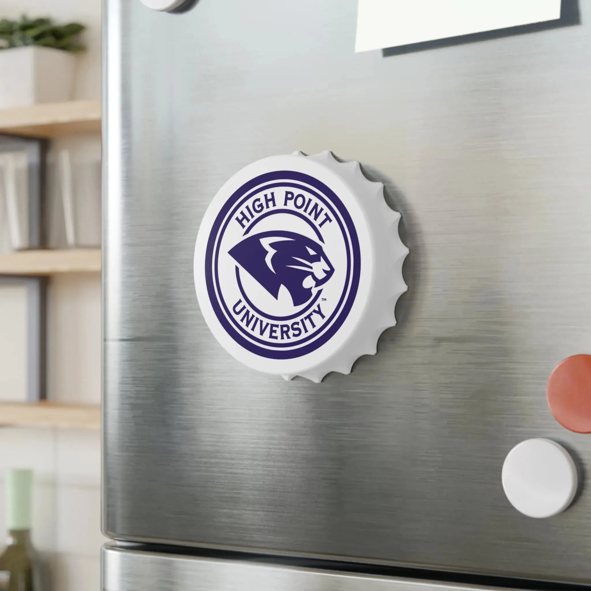 High Point University Magnetic Bottle Opener - Panther Seal Bottle Openers