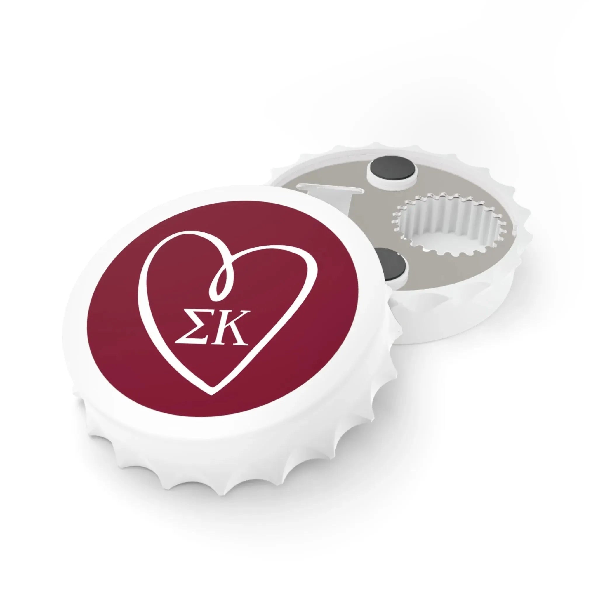 Sigma Kappa Magnetic Bottle Opener - Heart Bottle Openers