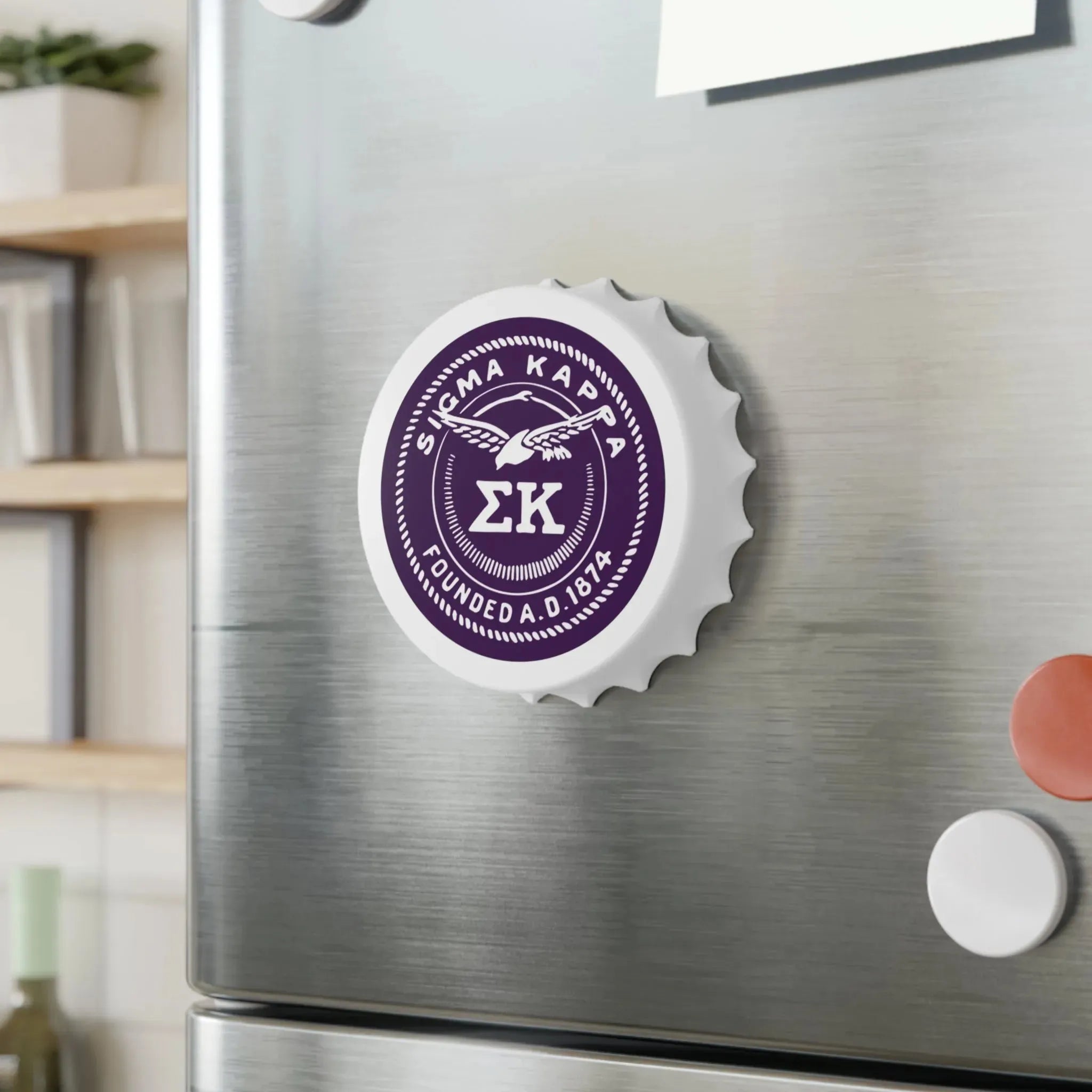 Sigma Kappa Magnetic Bottle Opener - Seal Bottle Openers