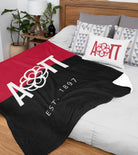 Alpha Omicron Pi Sherpa Blanket - Color Split 60"x80" | Gift Shop | Decor | Festive Fit Home