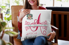 Alpha Gamma Delta Monogram Pillow Cover - 18" | Custom Gifts and Decor | Official Merchandise | Festive Fit Home