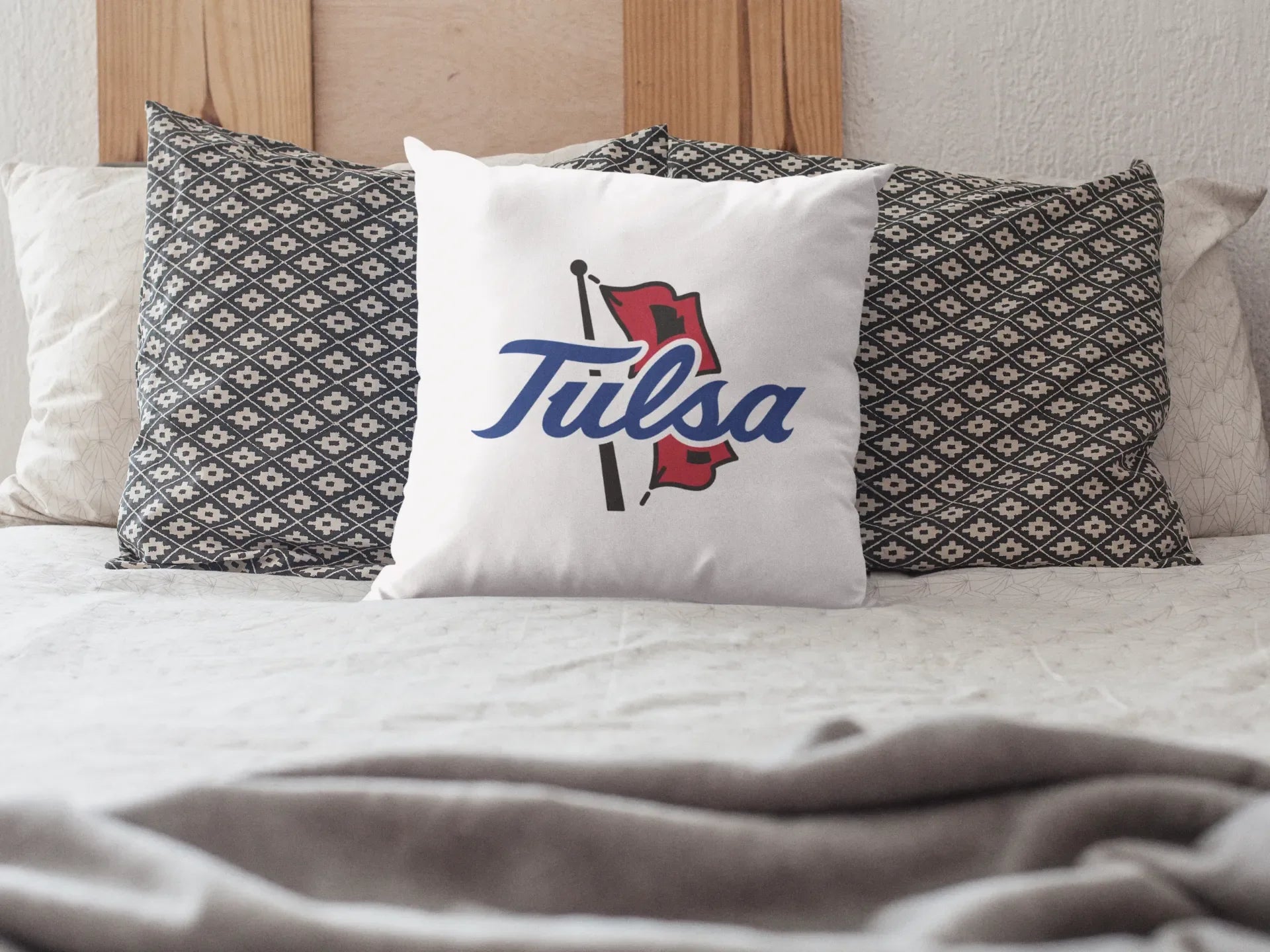 University of Tulsa Throw Pillow Cover - Tulsa Hurricane Logo - 18" | Gifts and Decor | Festive Fit Home