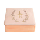 Laurel Wreath Gold Monogram Two-Tone Box | College Gift Keepsake