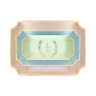 Personalized Laurel Wreath Monogram Trays with Gold Accent | Gifts