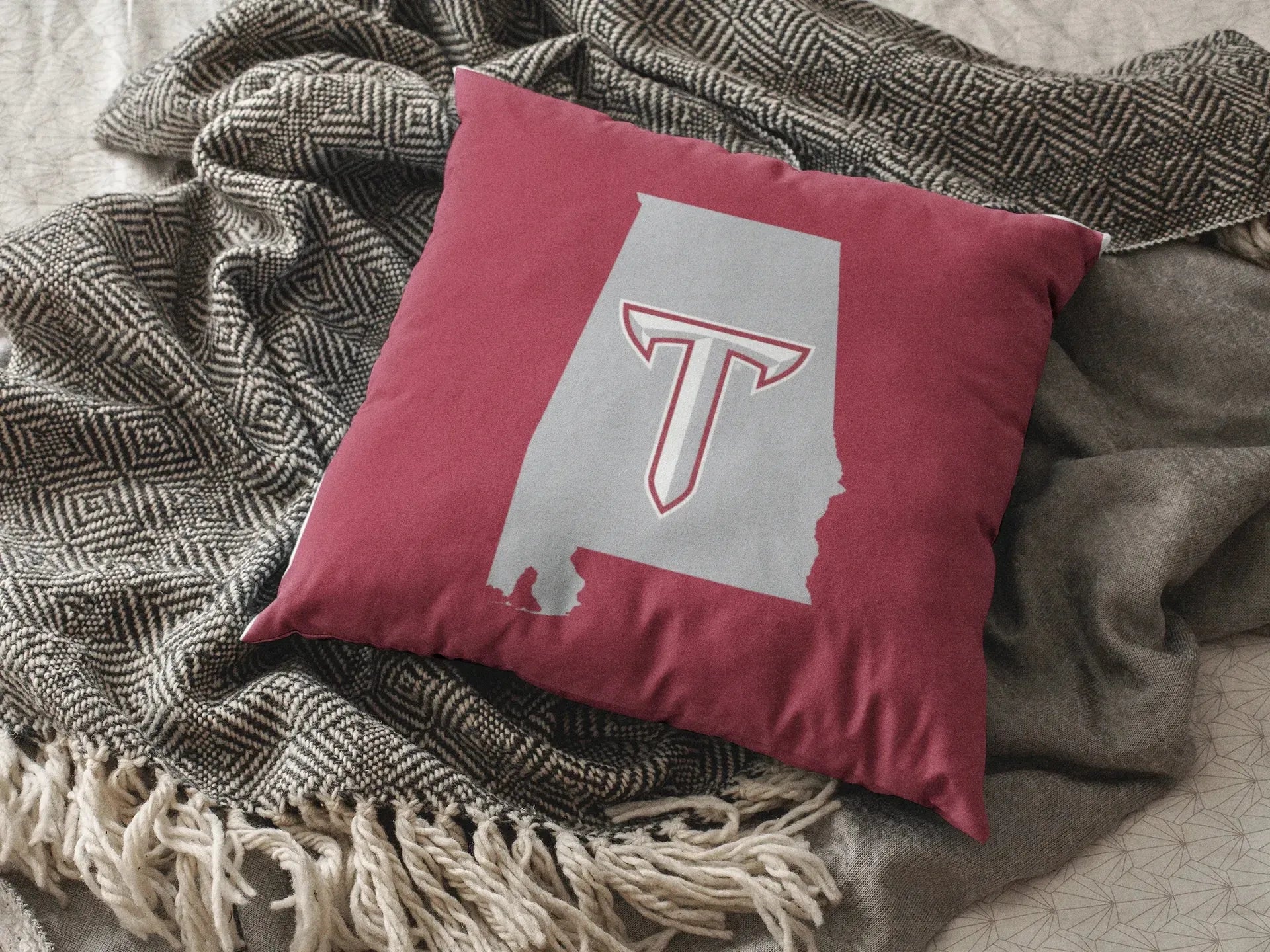 Troy University 18" Throw Pillow Cover - Alabama State T Pillow Covers