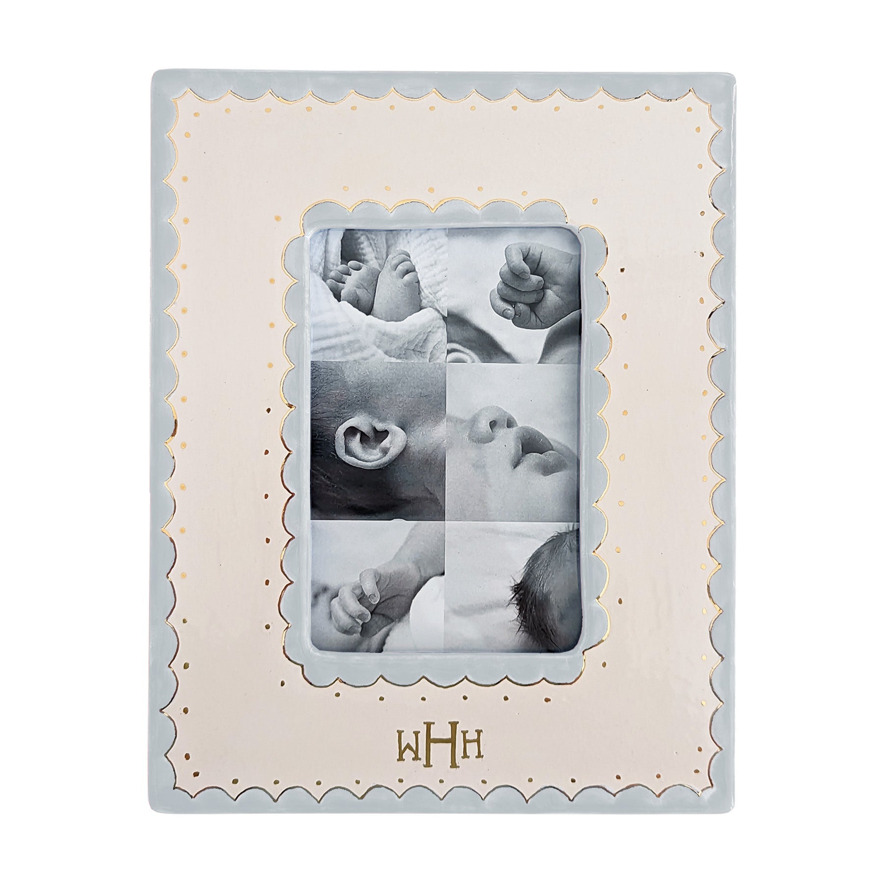 Scallop Monogrammed Photo Frame | Dorm Accessories