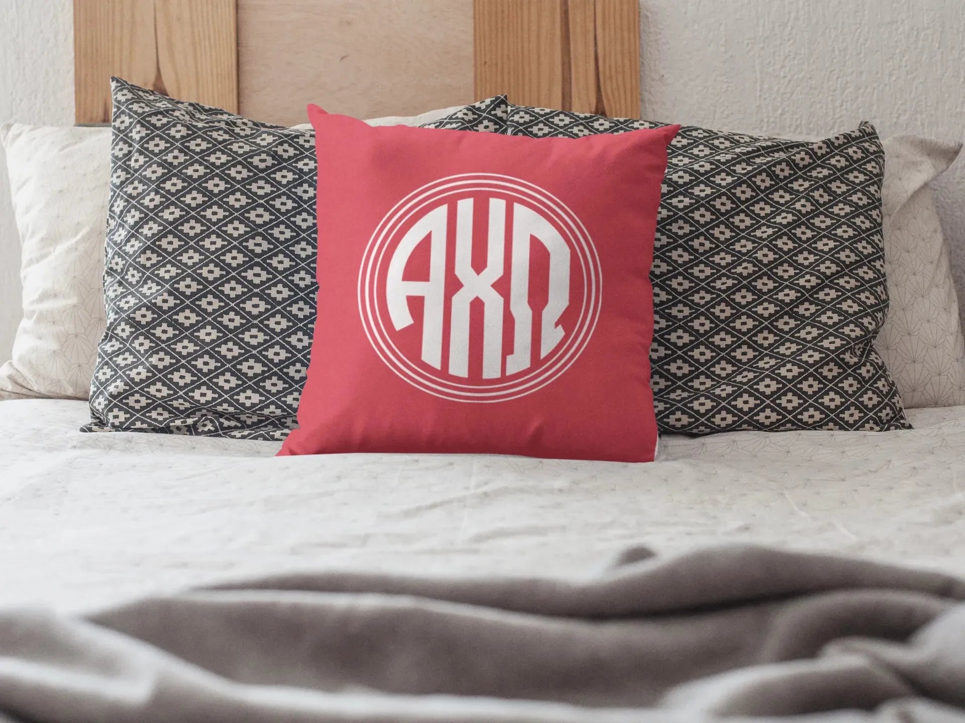 Alpha Chi 18" Monogram Throw Pillow Cover Pillow Covers