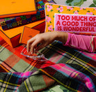 Too Much of a Good Thing Needlepoint Pillow | Dorm Decor