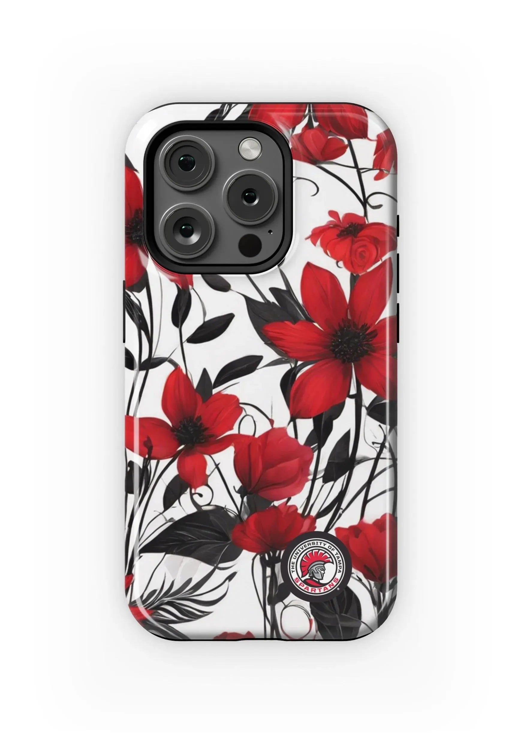 University of Tampa iPhone 15, 14, 13 Mobile Phone Case - Bold Floral Gloss Mobile Phone Cases