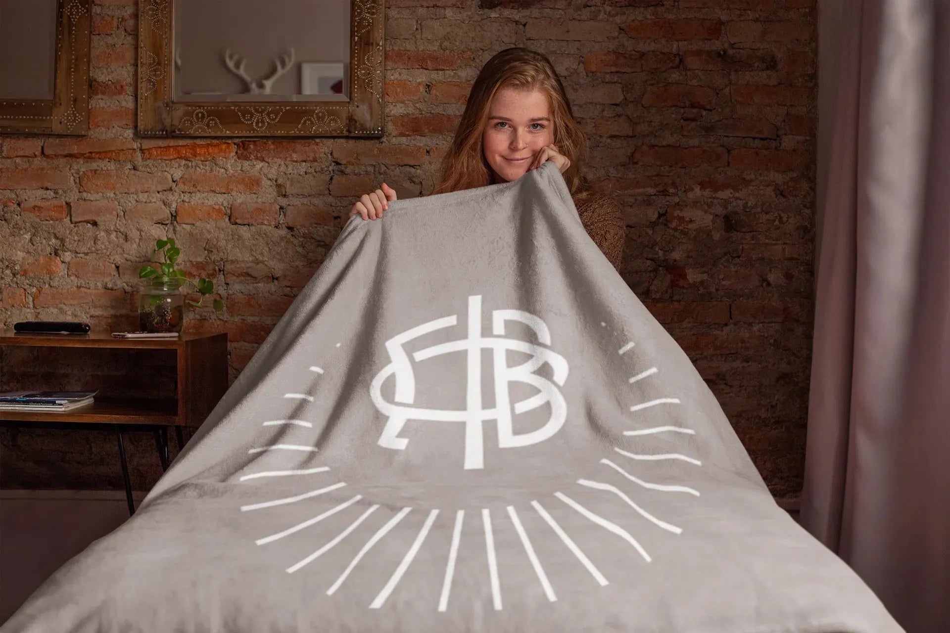 Gamma Phi Beta XL 60x80 Sherpa Throw Blanket - Crescent A-La-Mode Throw Blankets