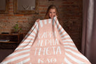 Kappa Alpha Theta Sherpa Blanket XL 60x80  Pink Starburst | Gifts